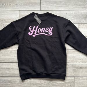 NWT HONEY PrettyLittlething PLT oversized black sweater dress